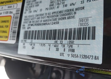 2021 Ford Bronco Sport Big Bend from USA, damaged, VIN 3FMCR9B65MRA12459